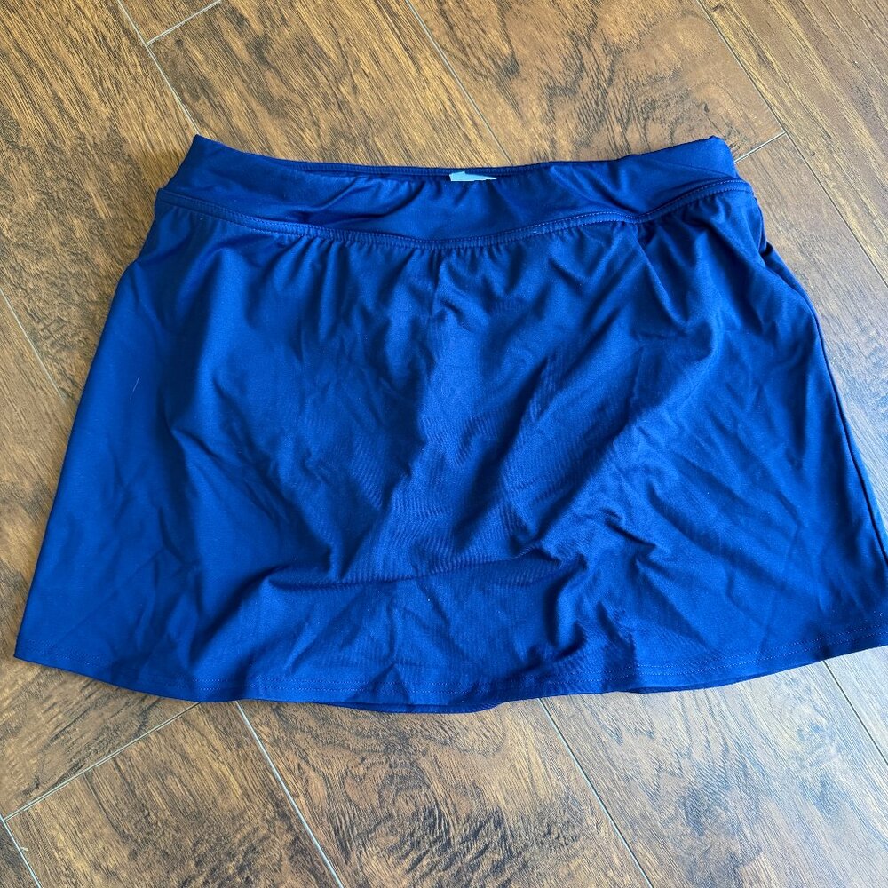 Lands' End Mini Swim Skirt in Deep Sea/Navy (Unworn, New in Opened Package)